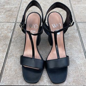 WO Milano black sandals size 38